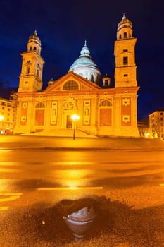 Santa Maria Church in Genoa. Genoa, Liguria, Italy,