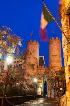 Porta Soprana in Genoa. Genoa, Liguria, Italy,