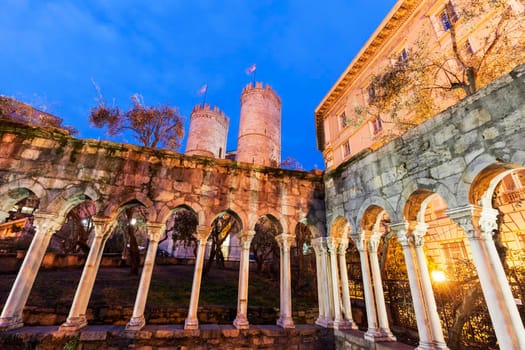 Porta Soprana in Genoa. Genoa, Liguria, Italy,