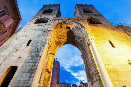 Porta Soprana in Genoa. Genoa, Liguria, Italy.