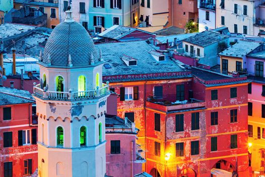 Church of Santa Margherita d'Antiochia in Vernazza. Vernazza, Liguria, Italy