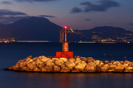 Naples lighthosue. Naples, Campania, Italy