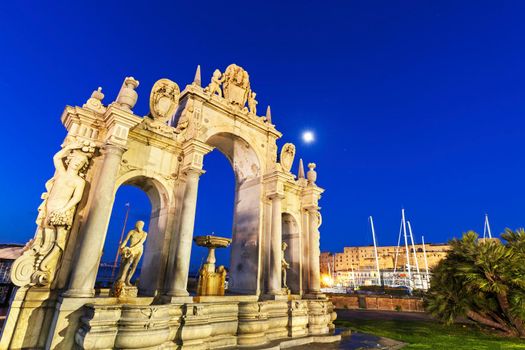 Immacolata Fountain in Naples. Naples, Campania, Italy