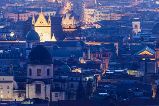 Naples panorama at sunrise. Naples, Campania, Italy.