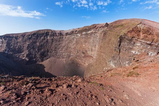 The crater of Vesuvius volcano. Campania, Italy.
