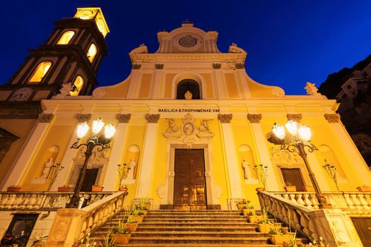 Basilica of St. Trofimena in Minori. Minori, Campania, Italy.