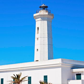 Lighthouse in San Cataldo. San Cataldo, Apulia, Italy