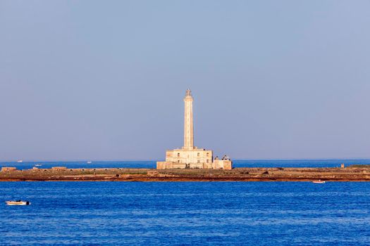 Gallipoli lighthouse in the morning. Gallipoli, Apulia, Italy