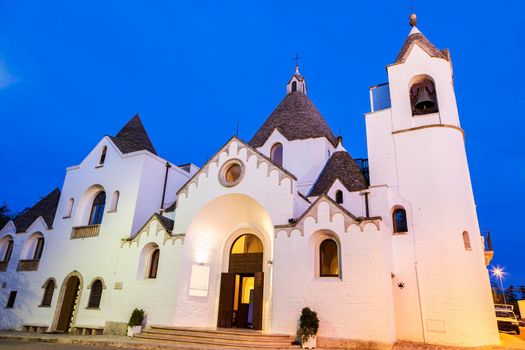 San Antonio church in Alberobello. Alberobello, Apulia, Italy