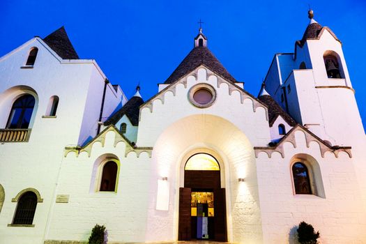 San Antonio church in Alberobello. Alberobello, Apulia, Italy