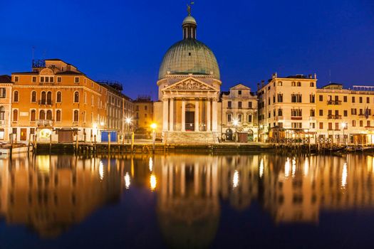 San Simeone Piccolo Church by Grand Canal. Venice, Veneto, Italy