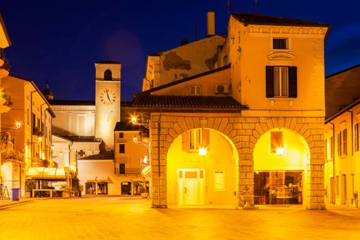 Clock tower in Desenzano del Garda. Desenzano del Garda,
