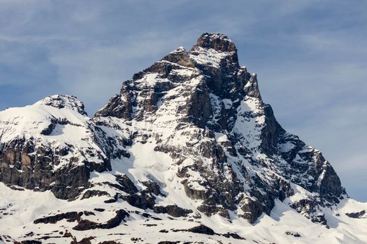 Matterhorn seen from Italy. Breuil-Cervinia, Aosta Valley, Italy.