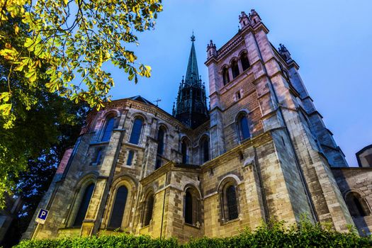 Cathedral Saint Pierre in Geneva. Geneva, Switzerland.