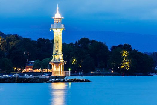 Geneva Lighthouse. Geneva, Switzerland.