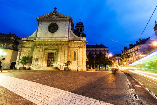 Saint Louis Church in Grenoble . Grenoble, Auvergne-Rhone-Alpes, France.