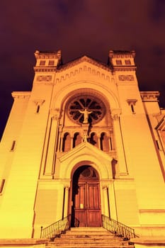 Church in Saint-Etienne. Saint-Etienne, Auvergne-Rhone-Alpes, France.