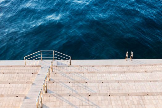 Sea shore - ready for swimming. Monaco-Ville, Monaco.