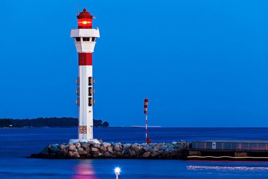 Lighthouses in Cannes. Cannes, Provence-Alpes-Cote d'Azur, France