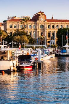 Cannes City Hall at sunrise. Cannes, Provence-Alpes-Cote d'Azur, France