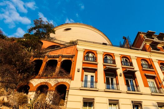 Viewpoint in Nice - Old Town of th city. Nice, French Riviera, France.