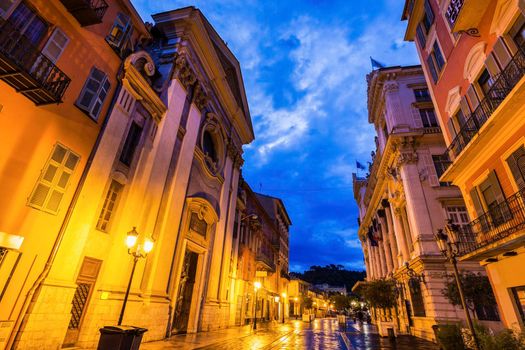 Saint Francois de Paule Church in Nice. Nice, French Riviera, France.