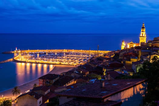 Saint Michel Basilica in Menton. Menton, Provence-Alpes-Cote d'Azur, France
