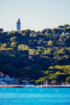 Lighthouse La Garoupe. Antibes, Provence-Alpes-Cote d'Azur, France.