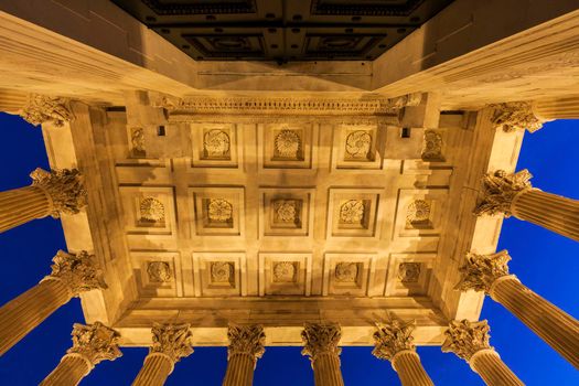 Maison Carree in Nimes. Nimes, Occitanie, France.