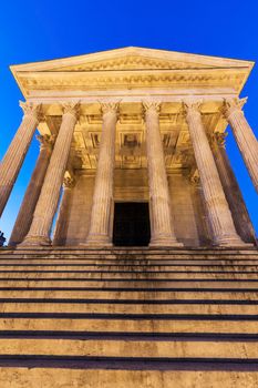 Maison Carree in Nimes. Nimes, Occitanie, France.