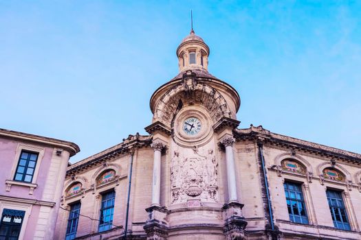 Old architecture of Nimes. Nimes, Occitanie, France.