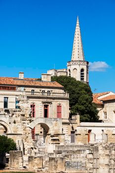 Roman Theatre of Arles. Arles, Provence-Alpes-Cote d'Azur, France.