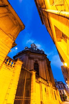 Old architecture of Montpellier. Montpellier, Occitanie, France.