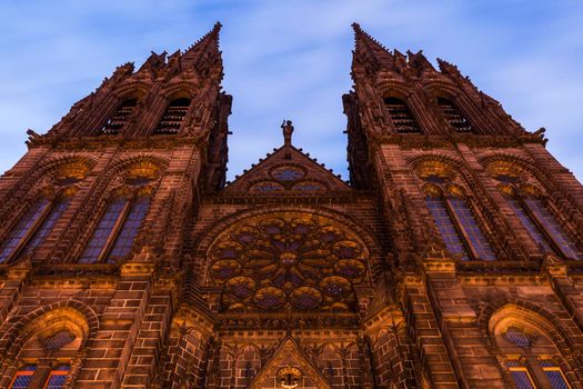 Clermont-Ferrand Cathedral. Clermont-Ferrand, Auvergne-Rhone-Alpes, France.