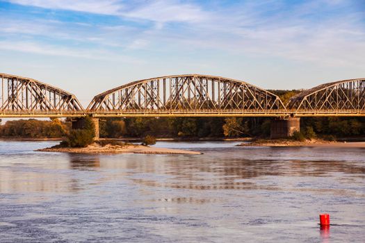 Bridge in Torun in the morning. Torun, Kuyavian-Pomeranian, Poland.