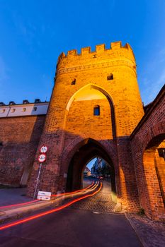 Bridge Gate in Torun. Torun, Kuyavian-Pomeranian, Poland