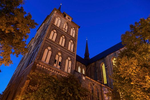 St. Mary's Church in Rostock. Rostock, Mecklenburg-Vorpommern, Germany.