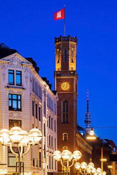 The Old Post Office in Hamburg. Hamburg, Germany.