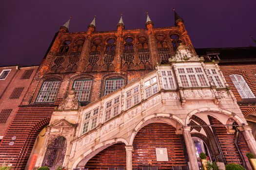 City Hall in Lubeck. Lubeck, Schleswig-Holstein, Germany
