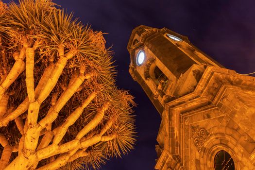 Church of Our Lady of the Rock of France in Puerto de la Cruz. Puerto de la Cruz, Tenerife, Canary Islands, Spain.