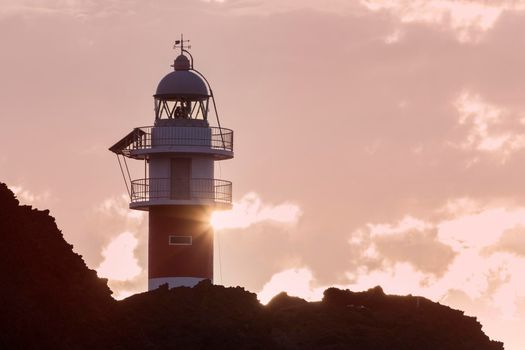 Punta de Teno Lighthouse on Tenerife. Canary Islands, Spain.