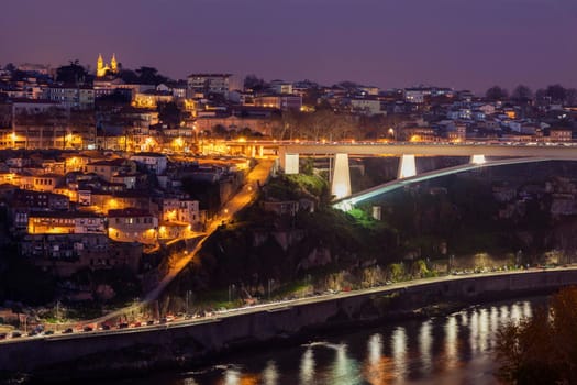 Infante D. Henrique Bridge in Porto. Porto, Norte, Portugal.