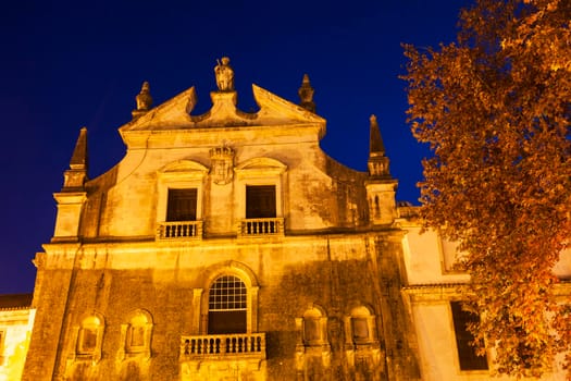 Alcobaca Monastery at night. Alcobaca, Oesste, Portugal.
