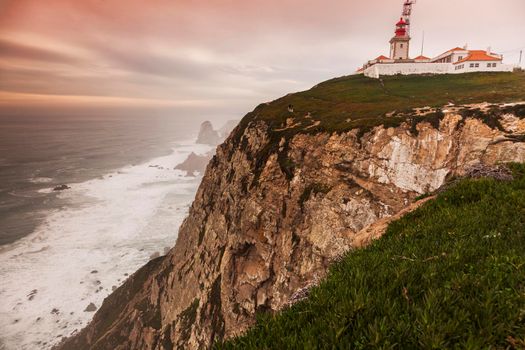 Cabo da Roca Lighthouse. Colares, Lisbon, Portugal.