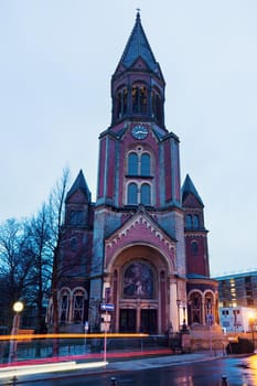 Kreuzeskirche in Essen. Essen, North Rhine-Westphalia, Germany