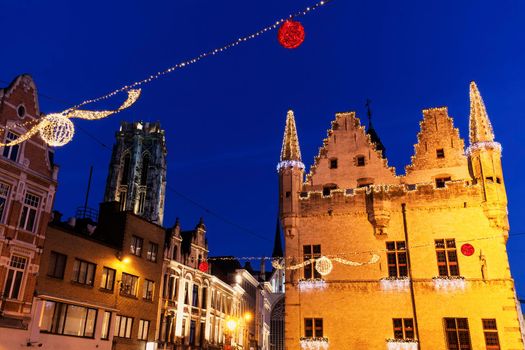 Aldermen's House in Mechelen. Mechelen, Flemish Region, Belgium