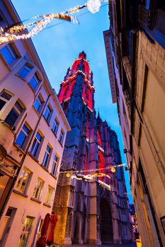 Cathedral of Our Lady in Antwerp. Antwerp, Flemish Region, Belgium