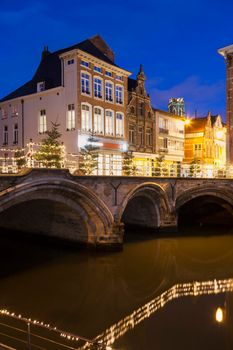 Bridge on Dyle River in Mechelen Mechelen, Flemish Region, Belgium