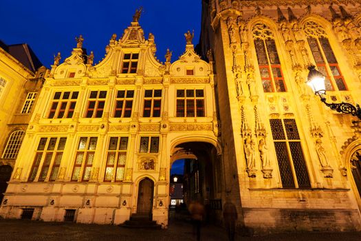 Blinde-Ezelstraat from Burg Square. Bruges, Flemish Region, Belgium