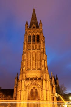 Saint Martin's Church in Ypres. Ypres, West Flanders, Flemish Region, Belgium